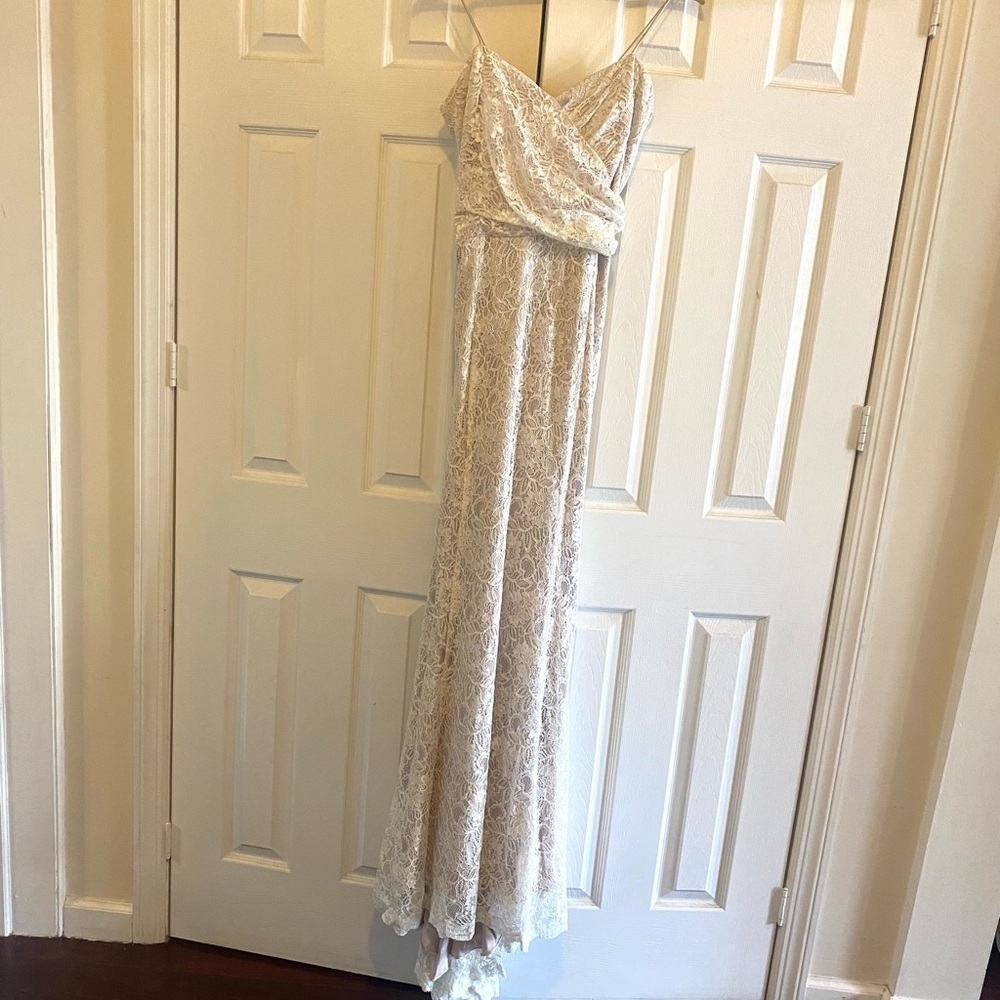 Lace, boho, vintage-inspired dress. Size 4 Tall.